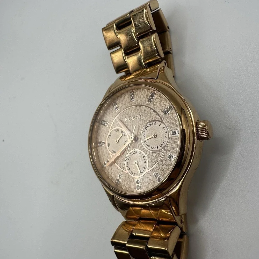 Fossil‎ Modern Sophisticate Rose Gold Tone Crystals Women's BQ3076 Watch